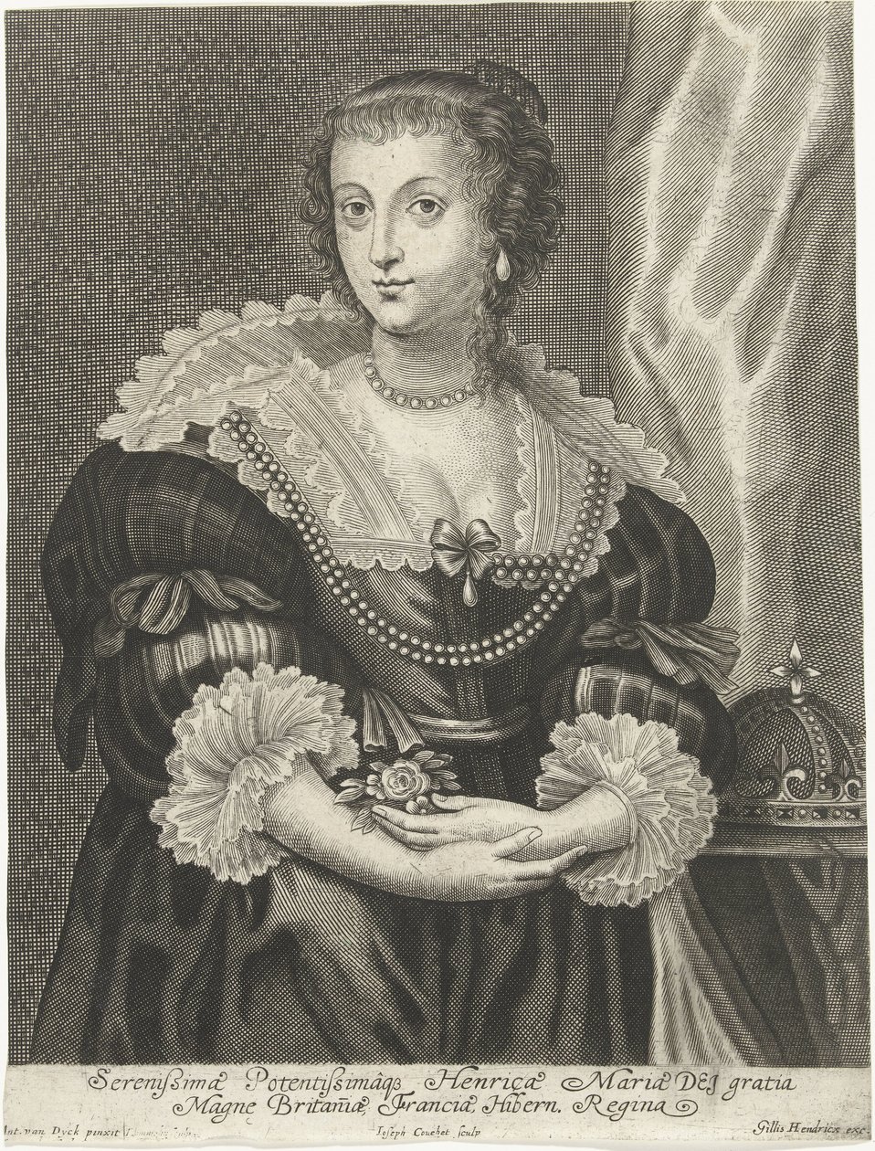 Henrietta Maria, Anglia I. Károly feleségének portréja alkotó: Adriaen Lommelin