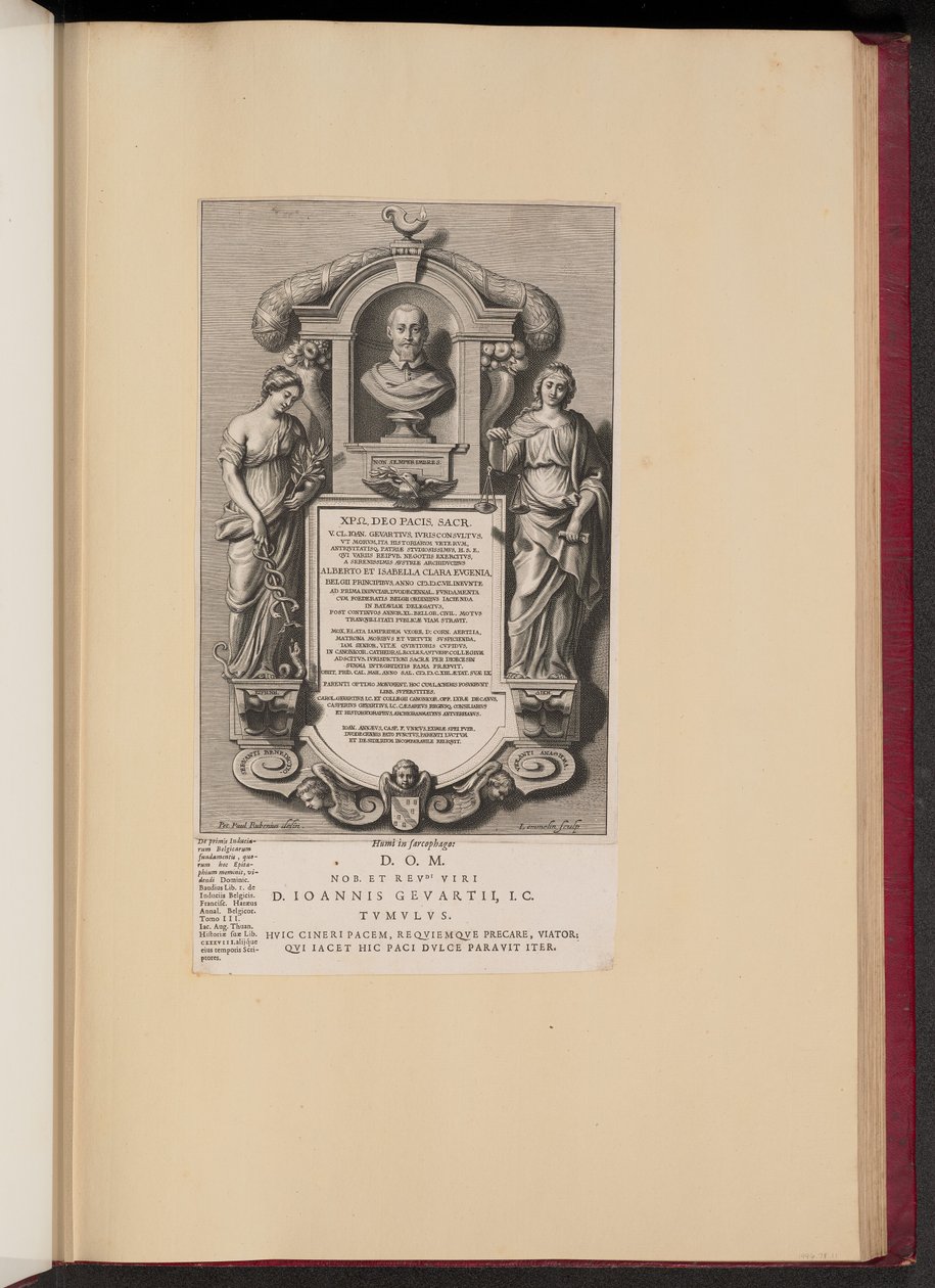Claude Jean Gevaert sírfelirata alkotó: Adriaen Lommelin after Sir Peter Paul Rubens