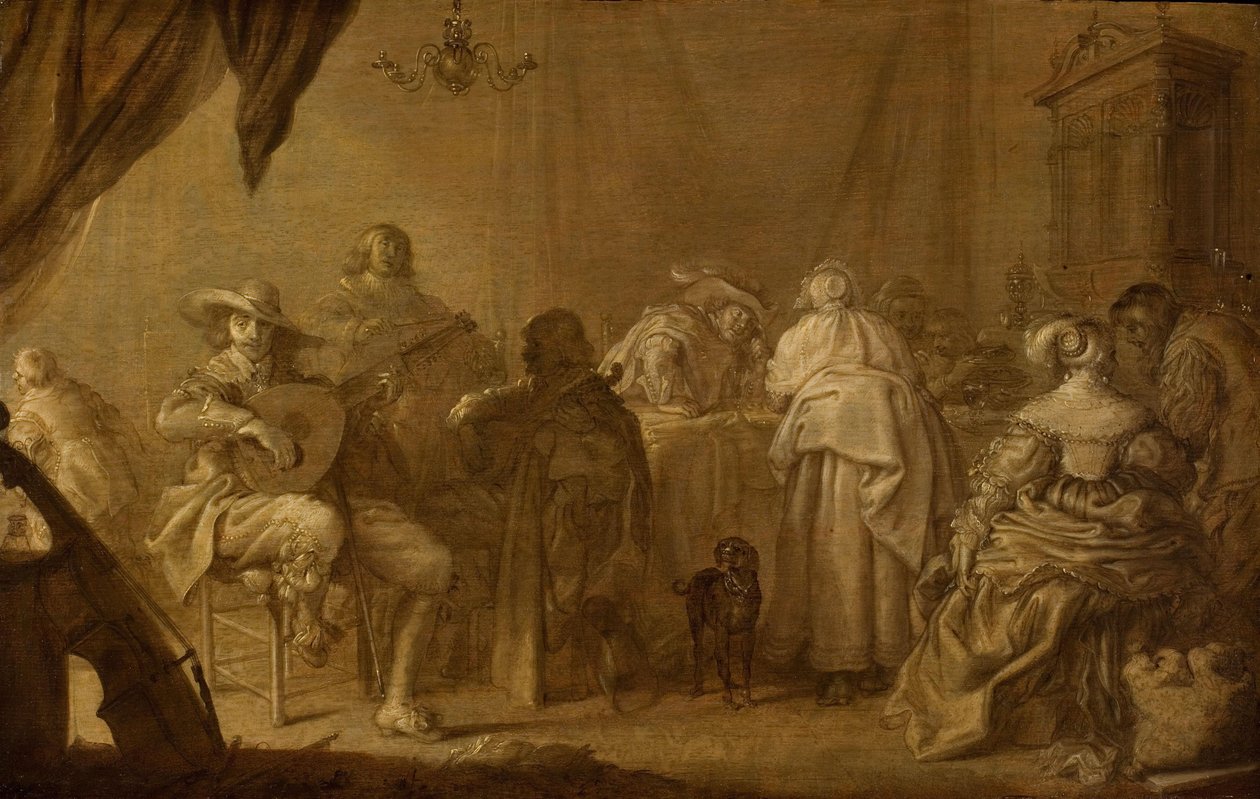 Zenés buli alkotó: Adriaen Pietersz van de Venne