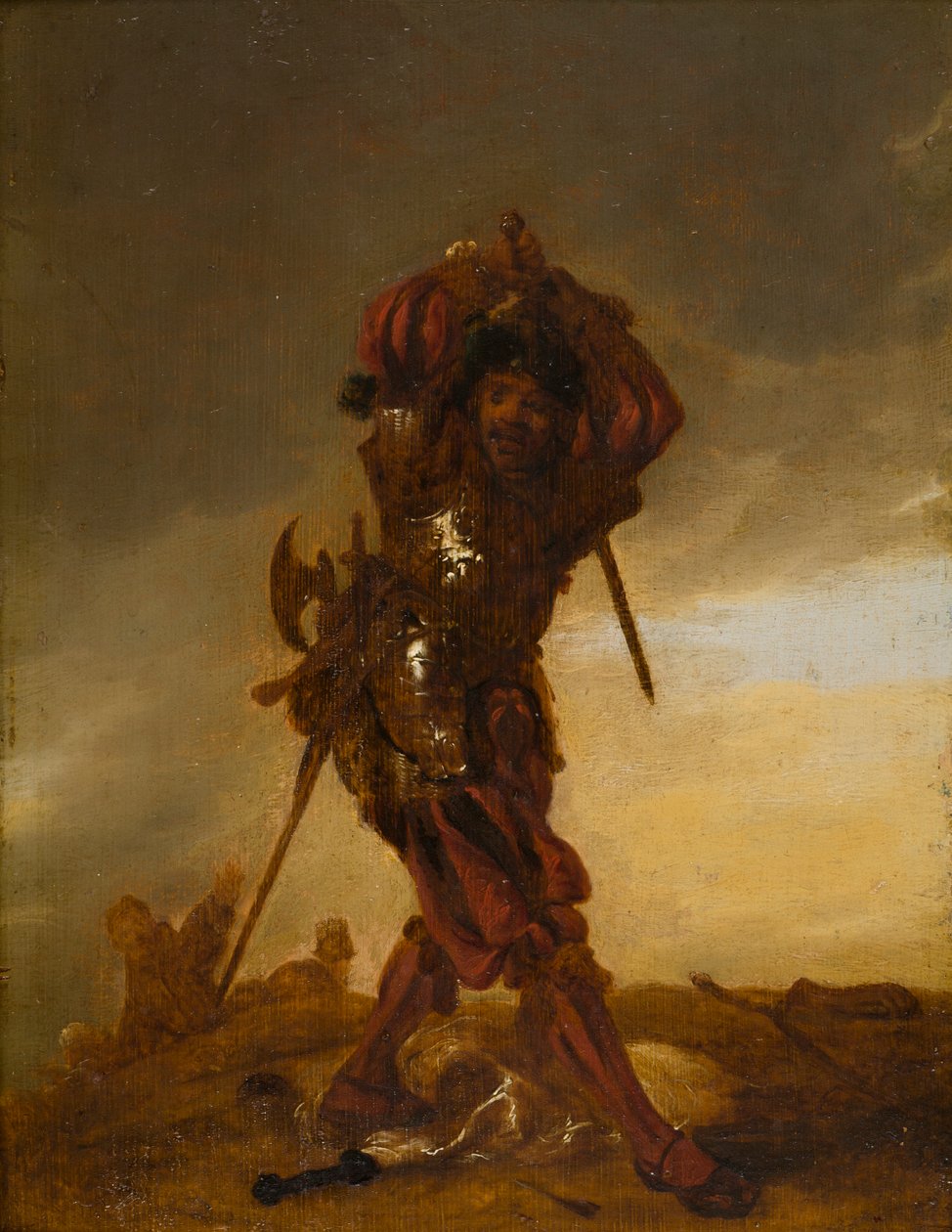 Svájci katona : Zsoldos, 1609-62 körül (olaj, panel) alkotó: Adriaen Pietersz. van de Venne