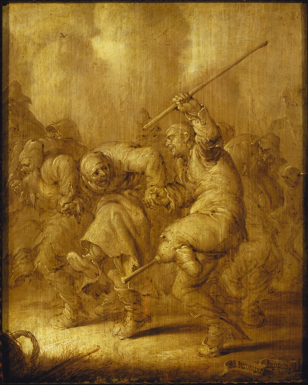 A Táncoló koldusok összes görbe darabja, 1633. alkotó: Adriaen Pietersz. van de Venne