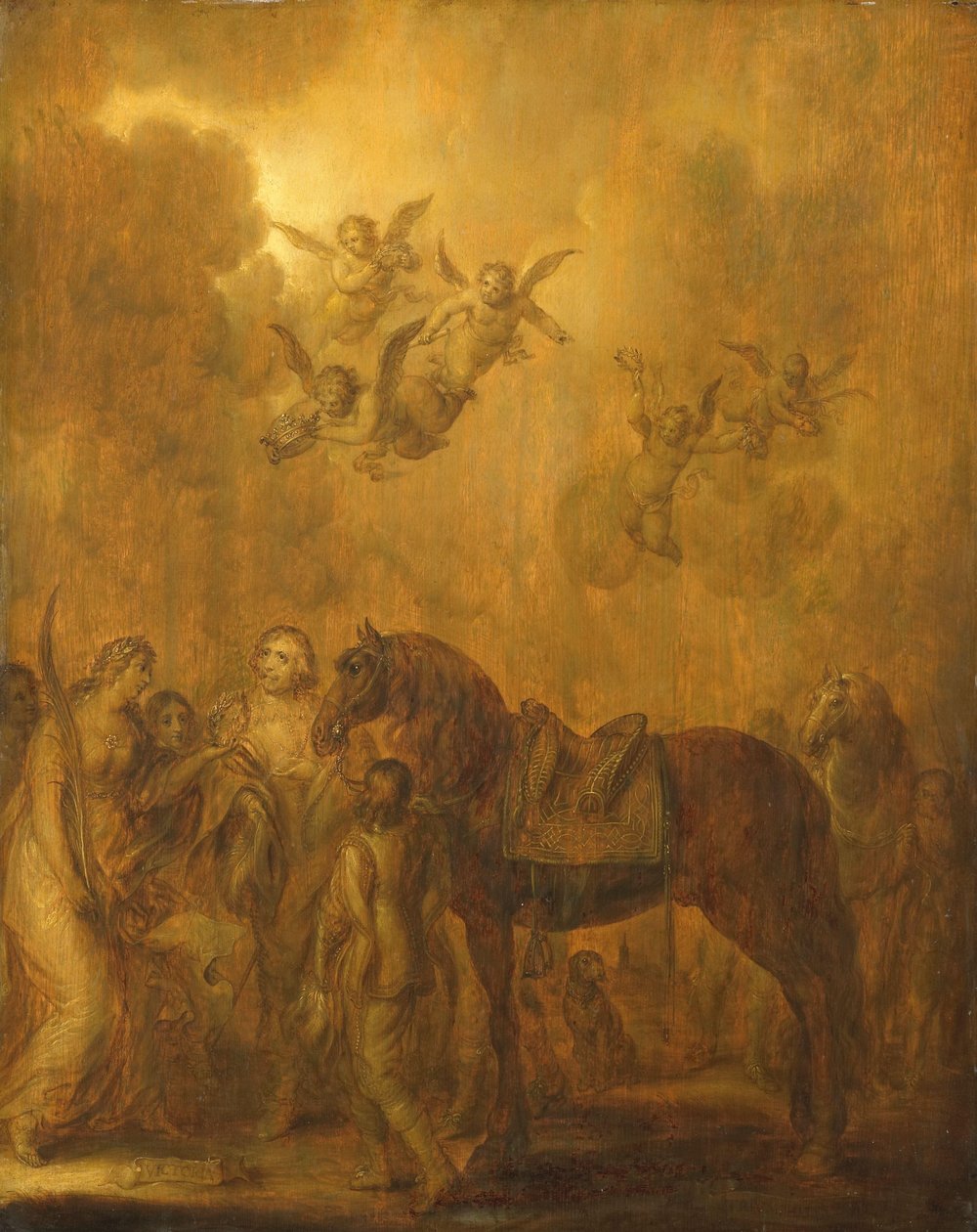 Allegory of the Stadtholdership of Prince Frederick Henry   1393261   hu       hungarian Successfully Translated  Original: Vier engelen Ciprianis beginselen van het tekenen (series title) Ciprianis rudiments of drawing (series title) Translat: Vier engele alkotó: Adriaen Pietersz van de Venne