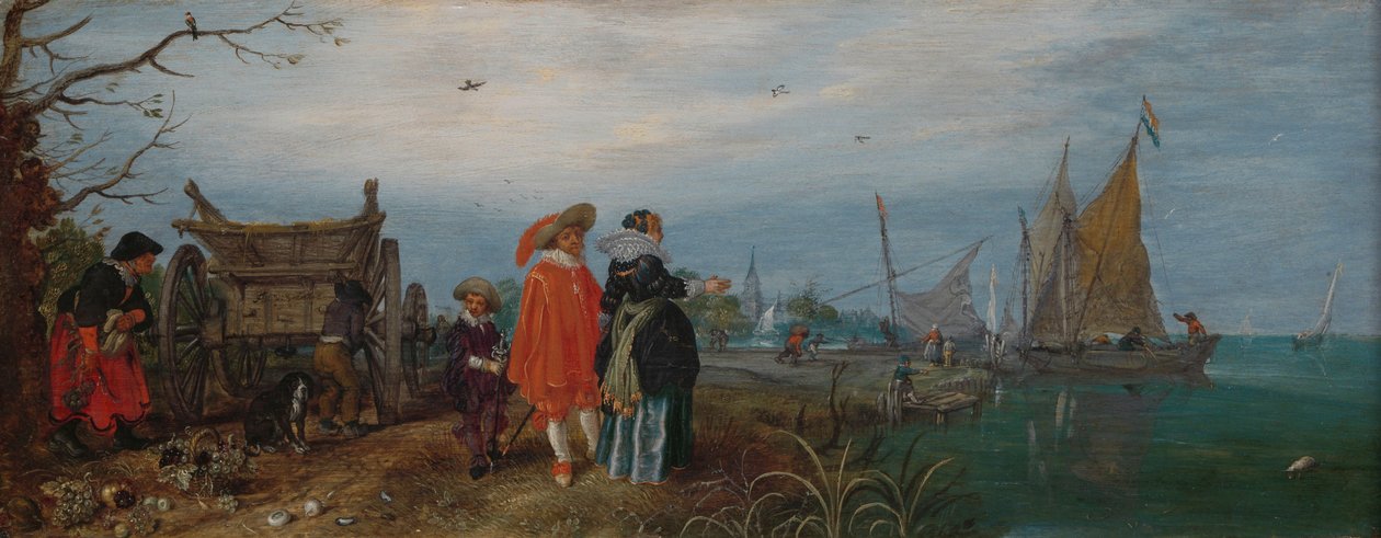 Ősz (beszélgetés), 1625 (olaj, panel, h 14,6 cm × sz 37,2 alkotó: Adriaen Pietersz van de Venne