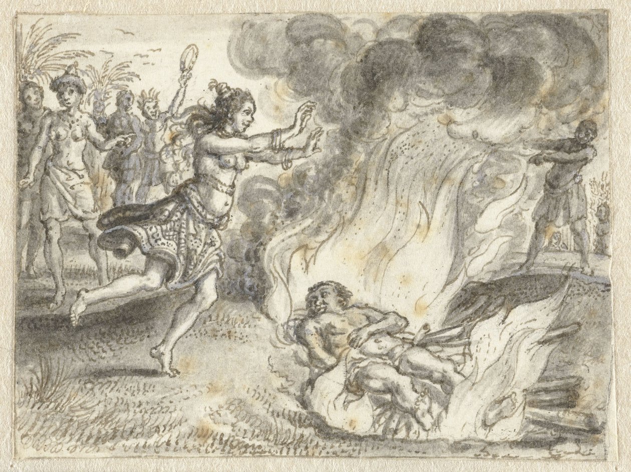 Hamvasztás, ahogy az emberek egy távoli földön alkotó: Adriaen Pietersz van de Venne
