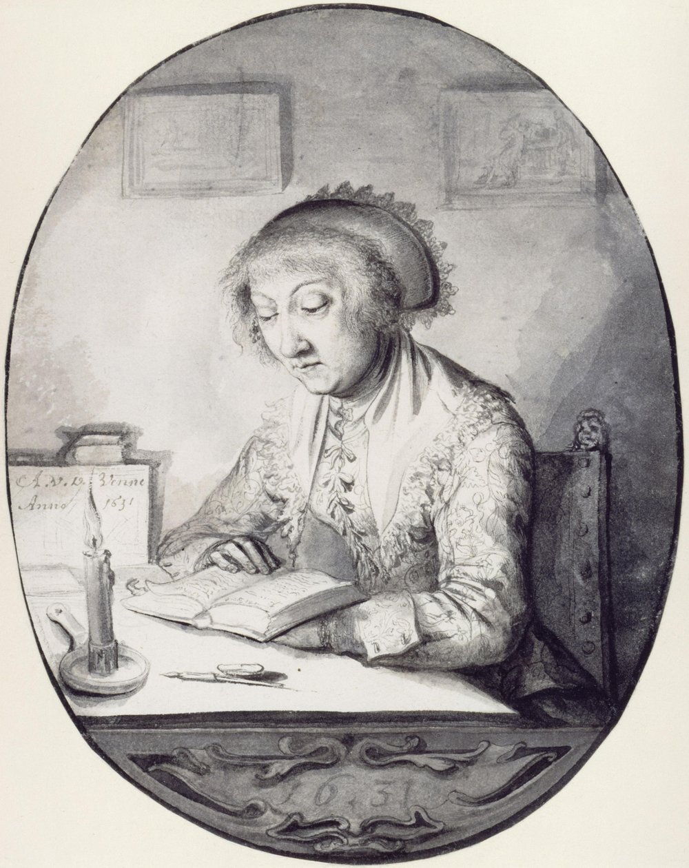 Olvasó nő alkotó: Adriaen Pietersz van de Venne