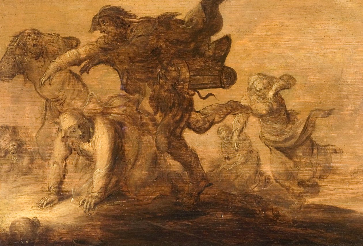 Menekülő parasztok alkotó: Adriaen Pietersz van de Venne