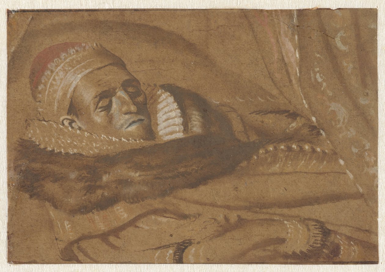 Maurits narancsos herceg a halálos ágyán alkotó: Adriaen Pietersz van de Venne
