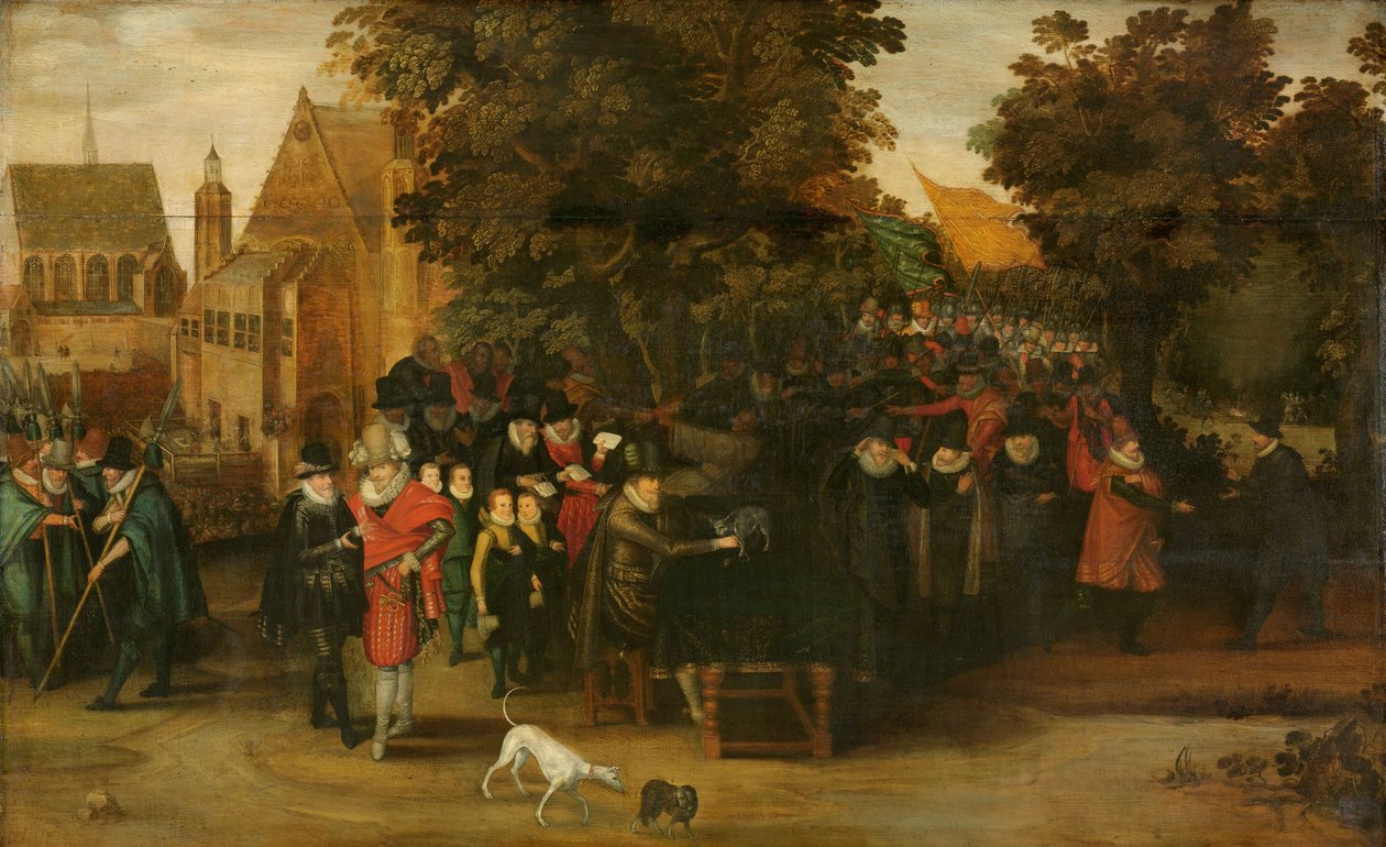 Szatirikus műsor a holland politikáról, 1619-20 alkotó: Adriaen Pietersz van de Venne