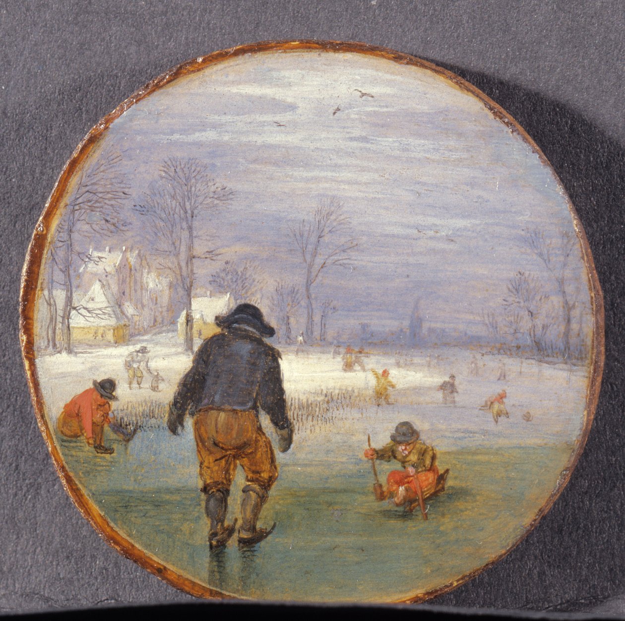 Korcsolyázók egy tájban (panel) alkotó: Adriaen Pietersz van de Venne