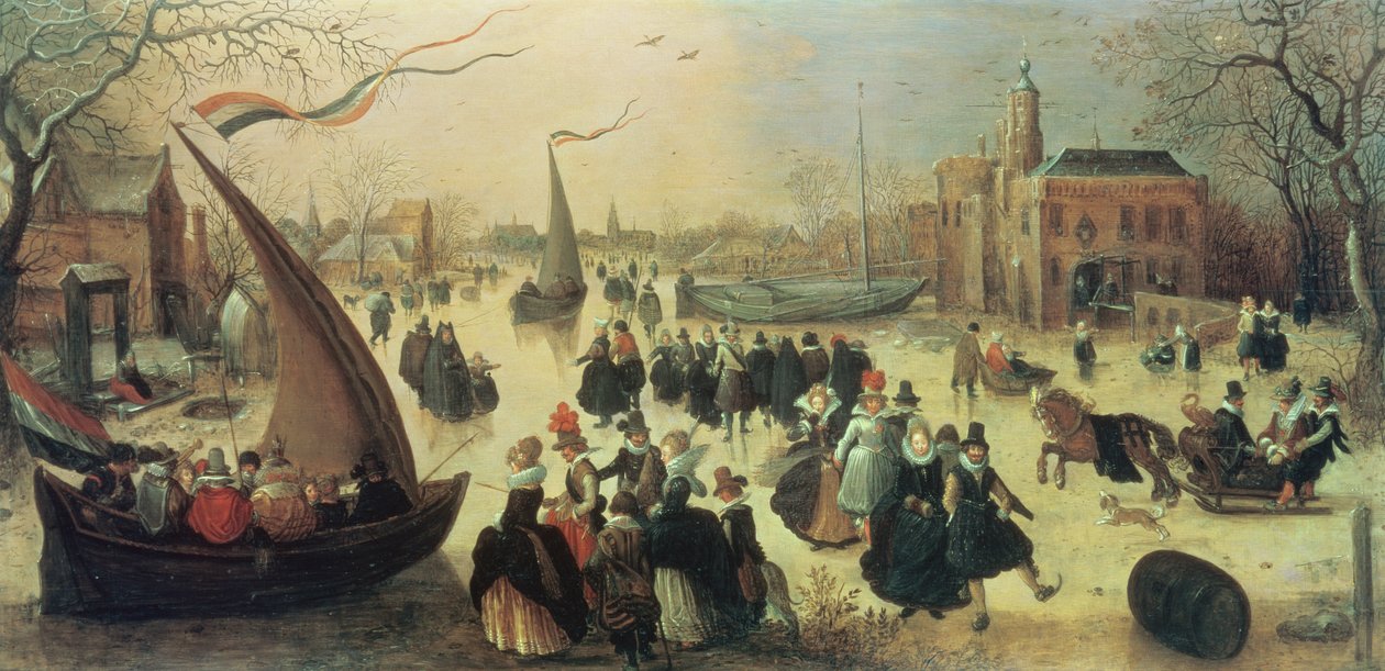 Korcsolyaparti alkotó: Adriaen Pietersz van de Venne