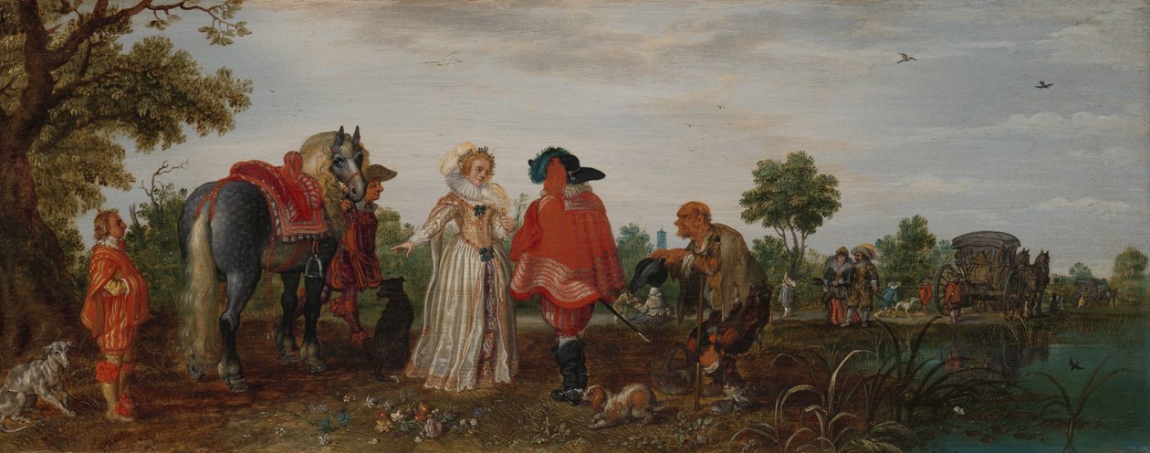 Tavasz (a találkozó) alkotó: Adriaen Pietersz van de Venne