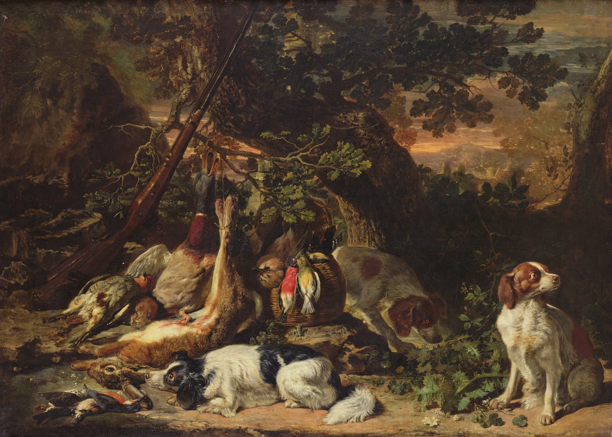 A vadászat jutalmai alkotó: Adriaen de Gryef