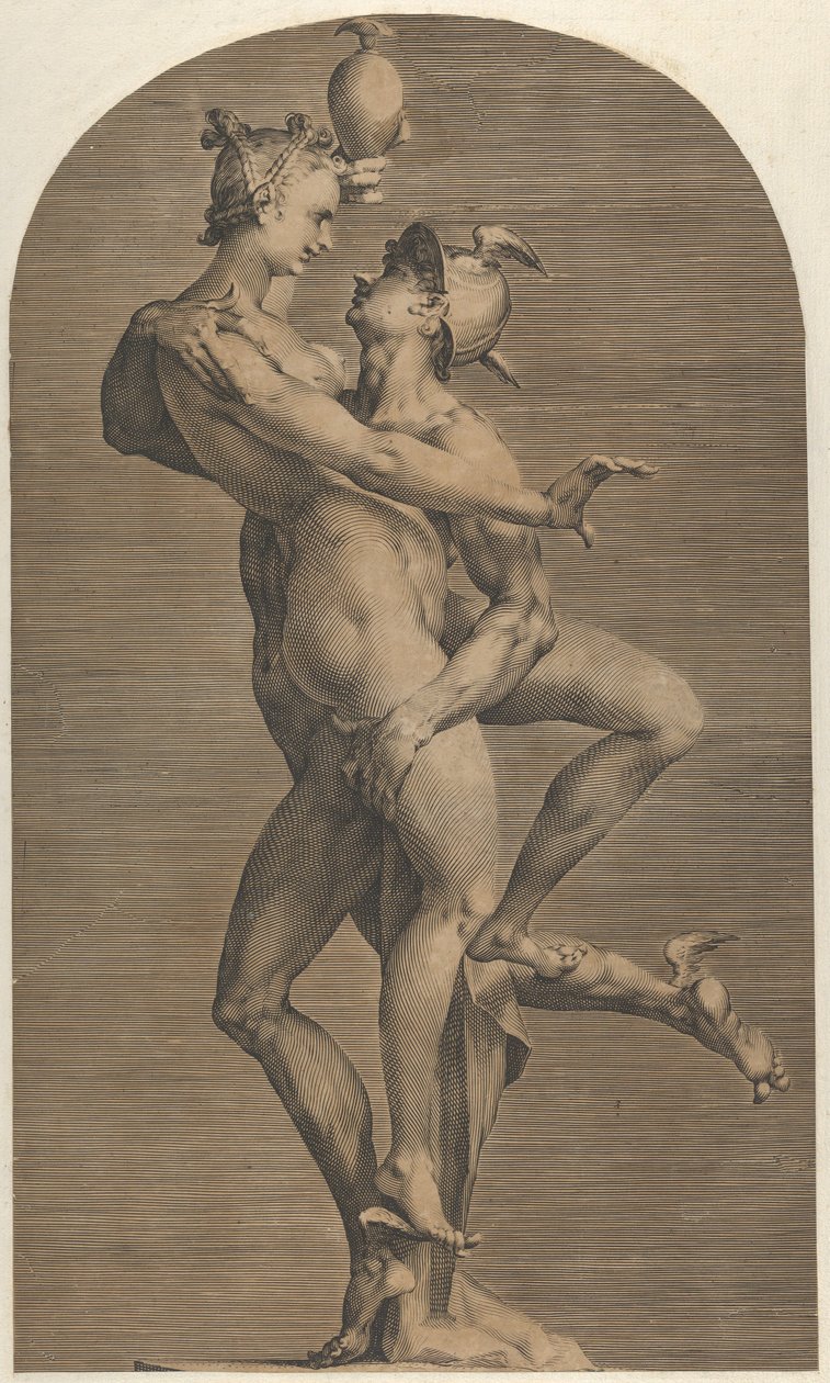 Mercury Aducting Psyche, kb. 1620. alkotó: Adriaen de Vries