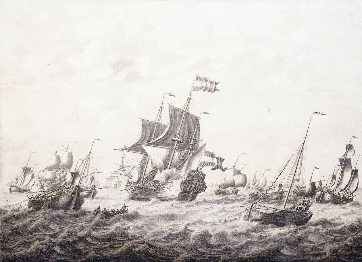 Harctörő halászhálók, alkotó: Adriaen van Salm