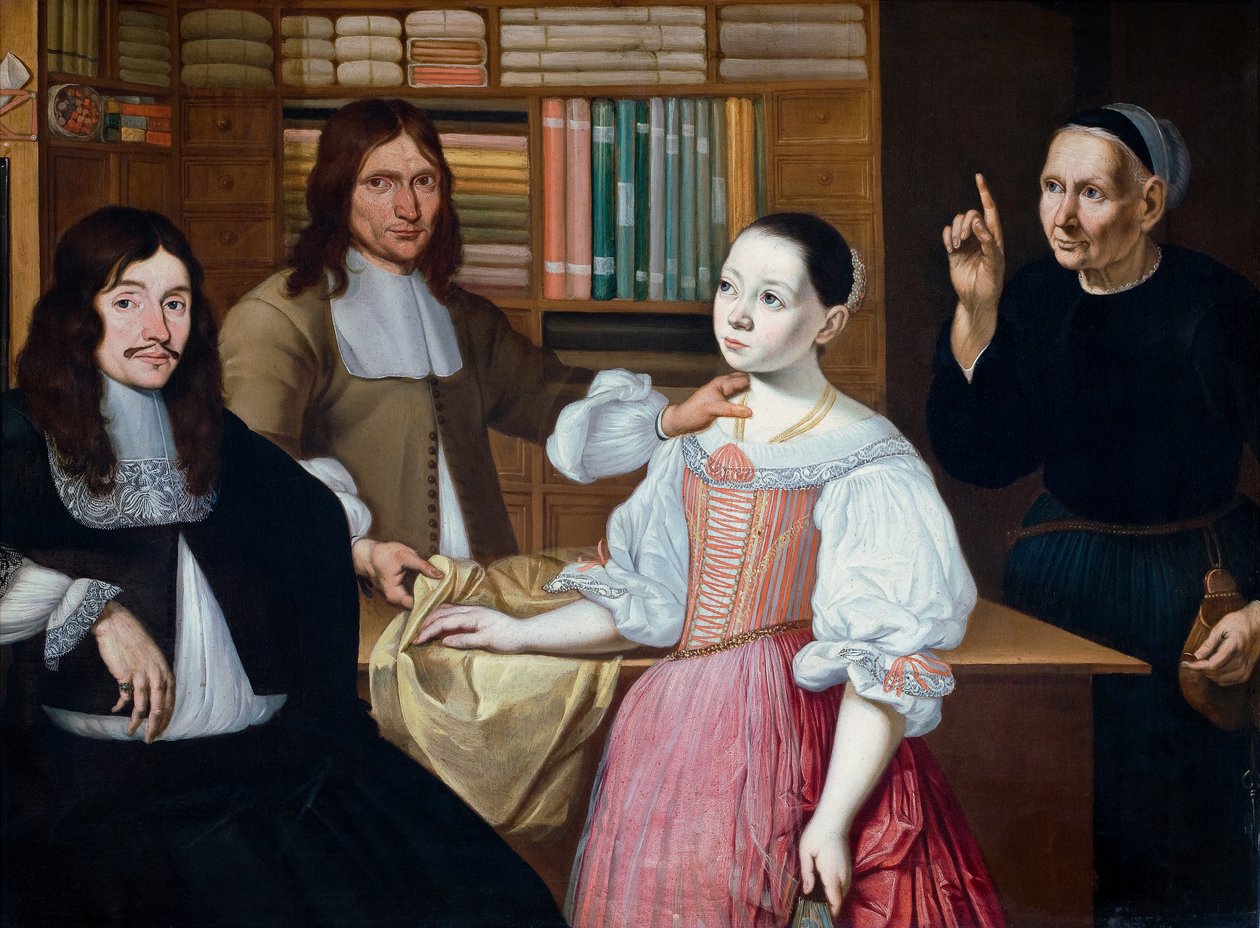 A Draper boltjában, 1670 alkotó: Adriaen van Bloemen