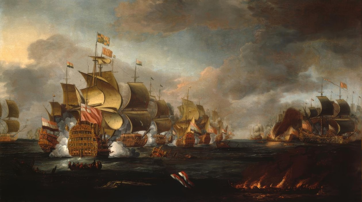 Angol-holland tengeri háborúk 1665-67 és 1672-74 / alkotó: Adriaen van Diest