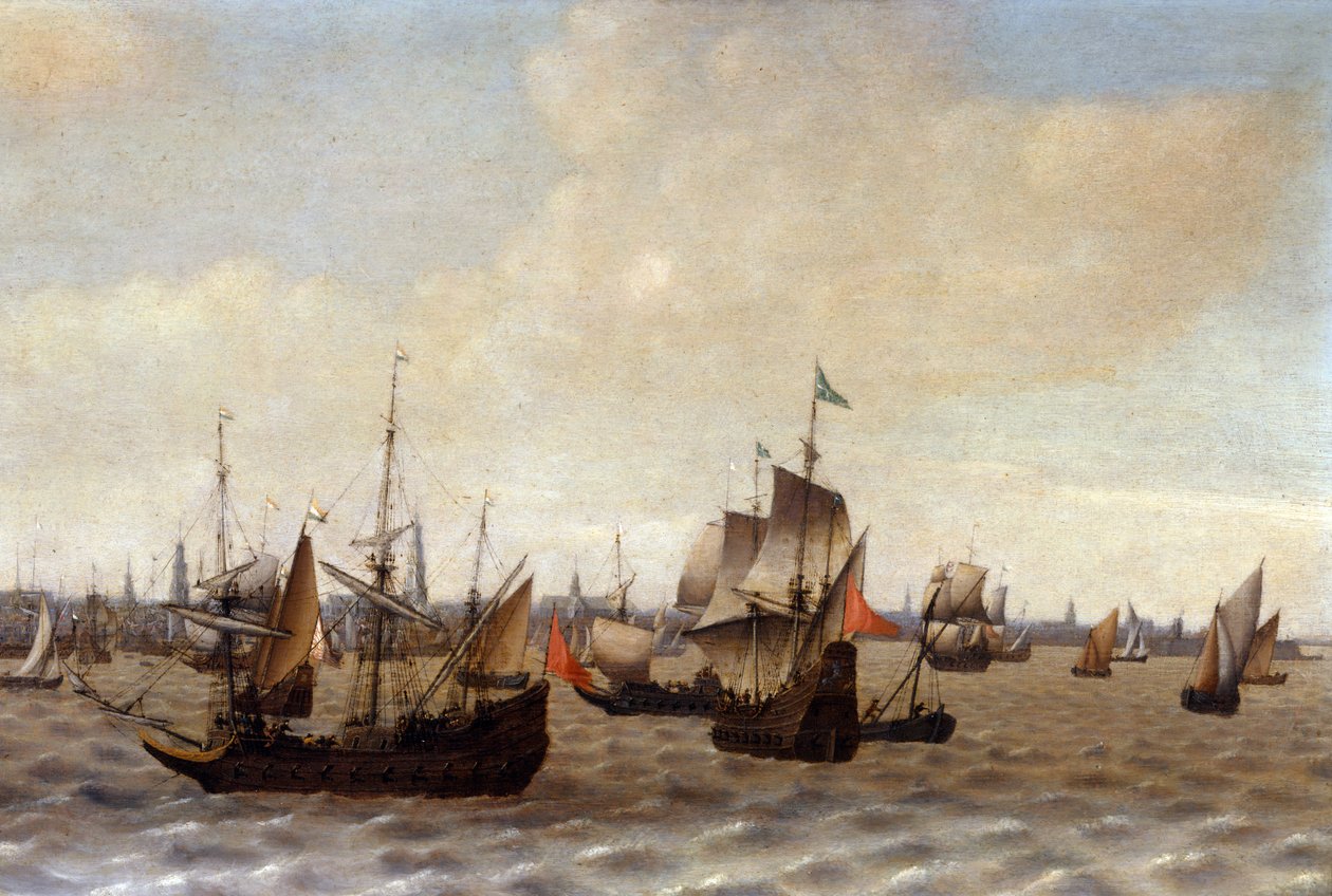 Antwerpen szállítása (olaj, vászon) alkotó: Adriaen van Diest