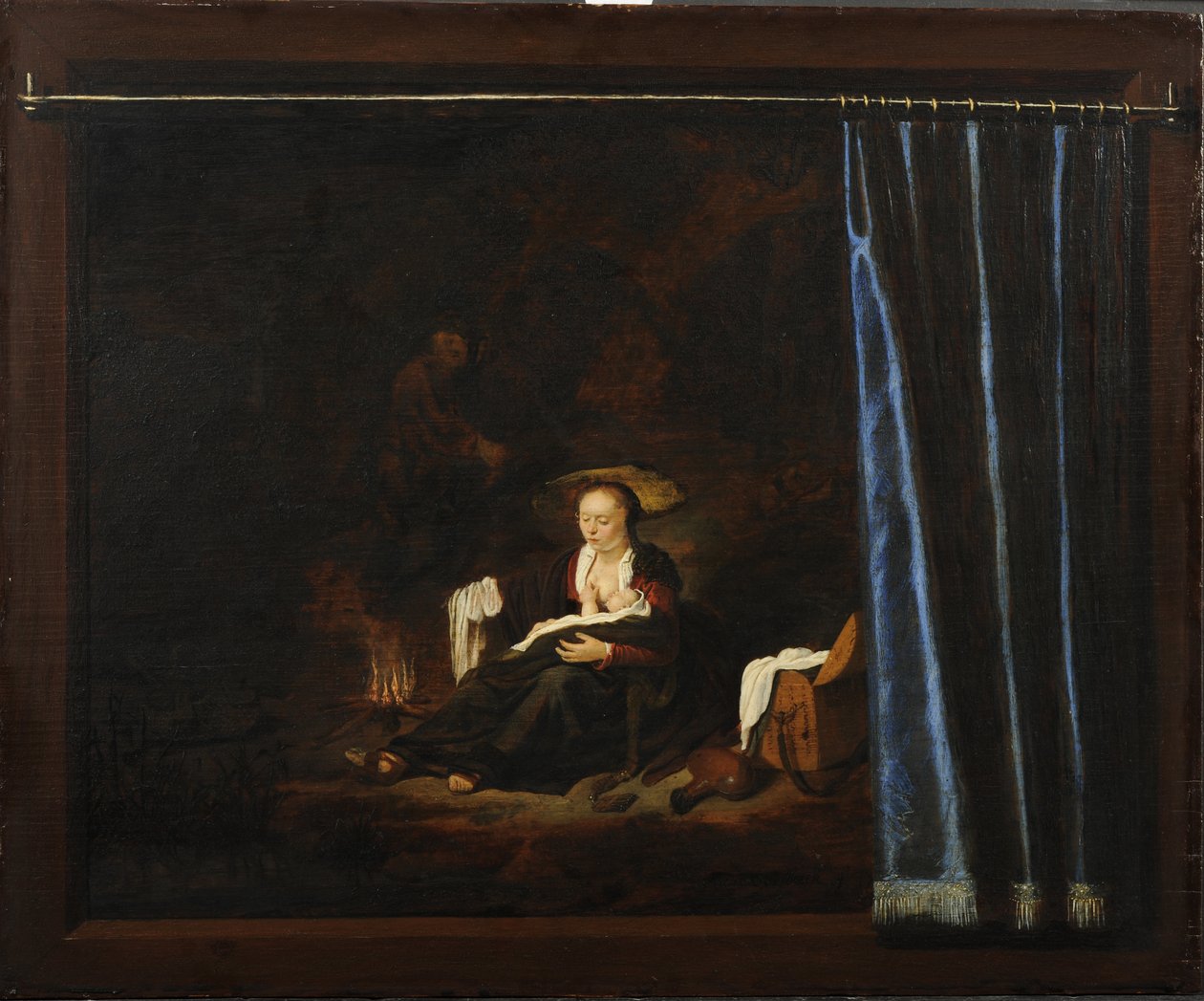 Pihenés az egyiptomi menekülésen alkotó: Adriaen van Gaesbeeck