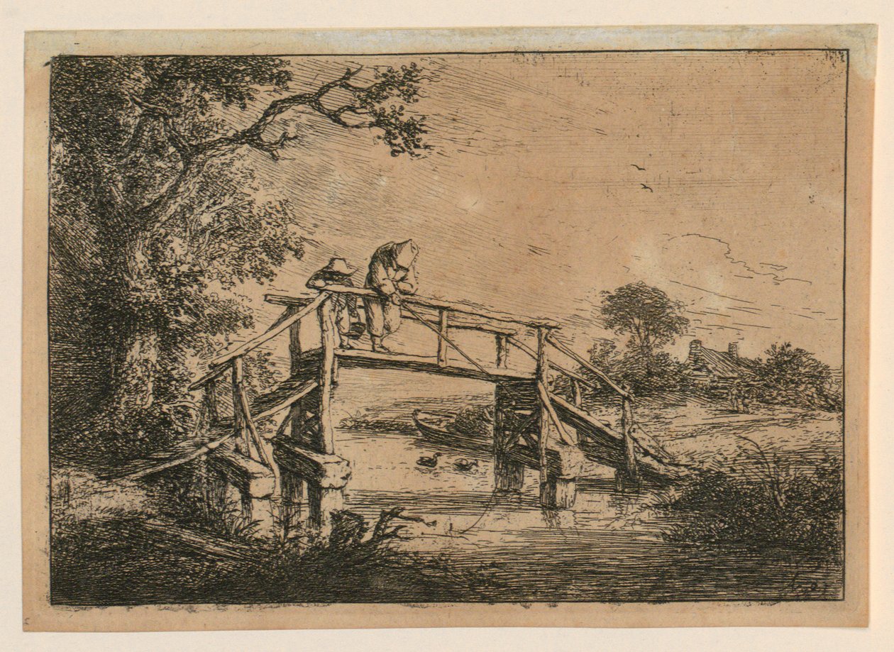 Horgászok a hídon alkotó: Adriaen van Ostade
