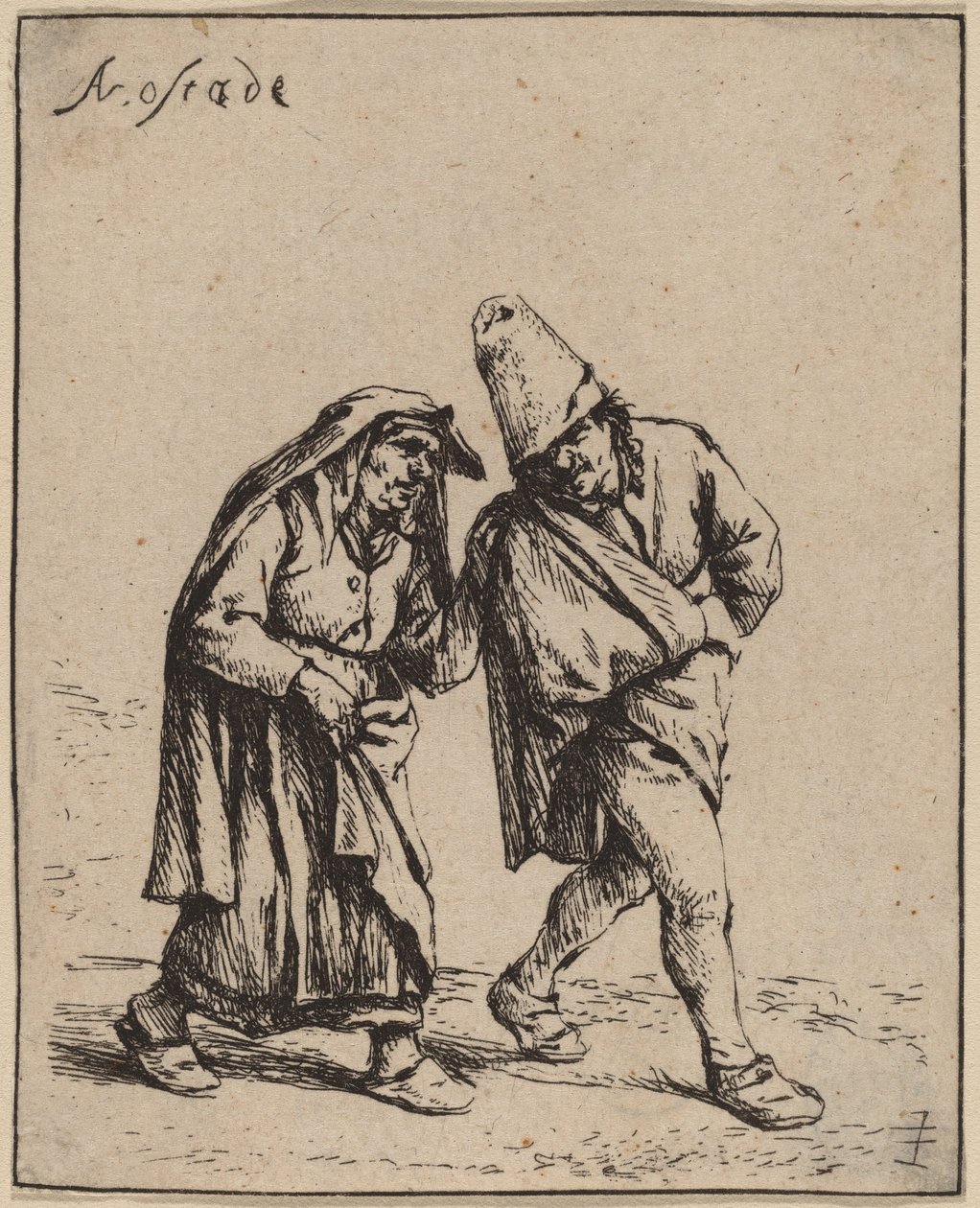 Pár séta alkotó: Adriaen van Ostade