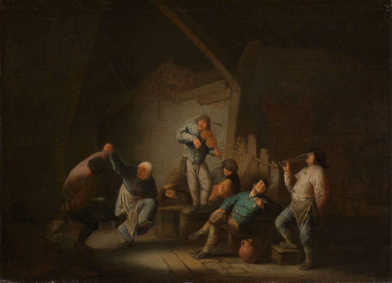Táncoló pár alkotó: Adriaen van Ostade