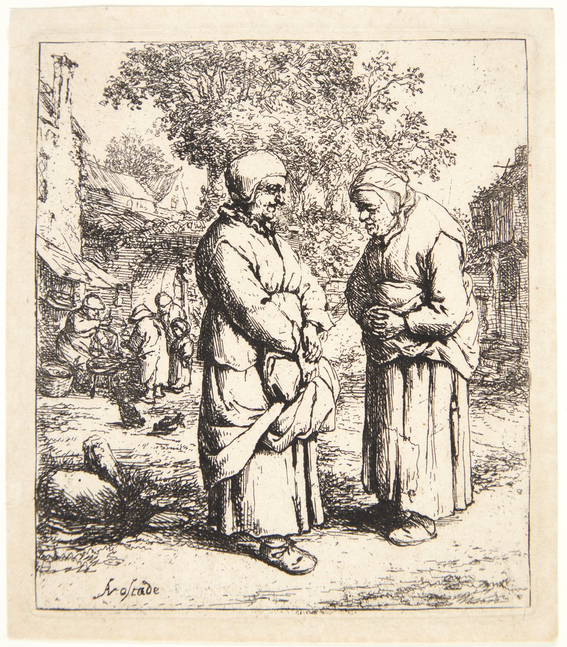 A két pletyka alkotó: Adriaen van Ostade