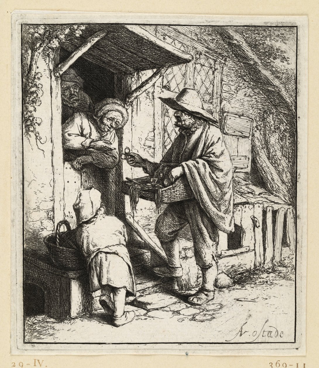 A szemüvegárus alkotó: Adriaen van Ostade
