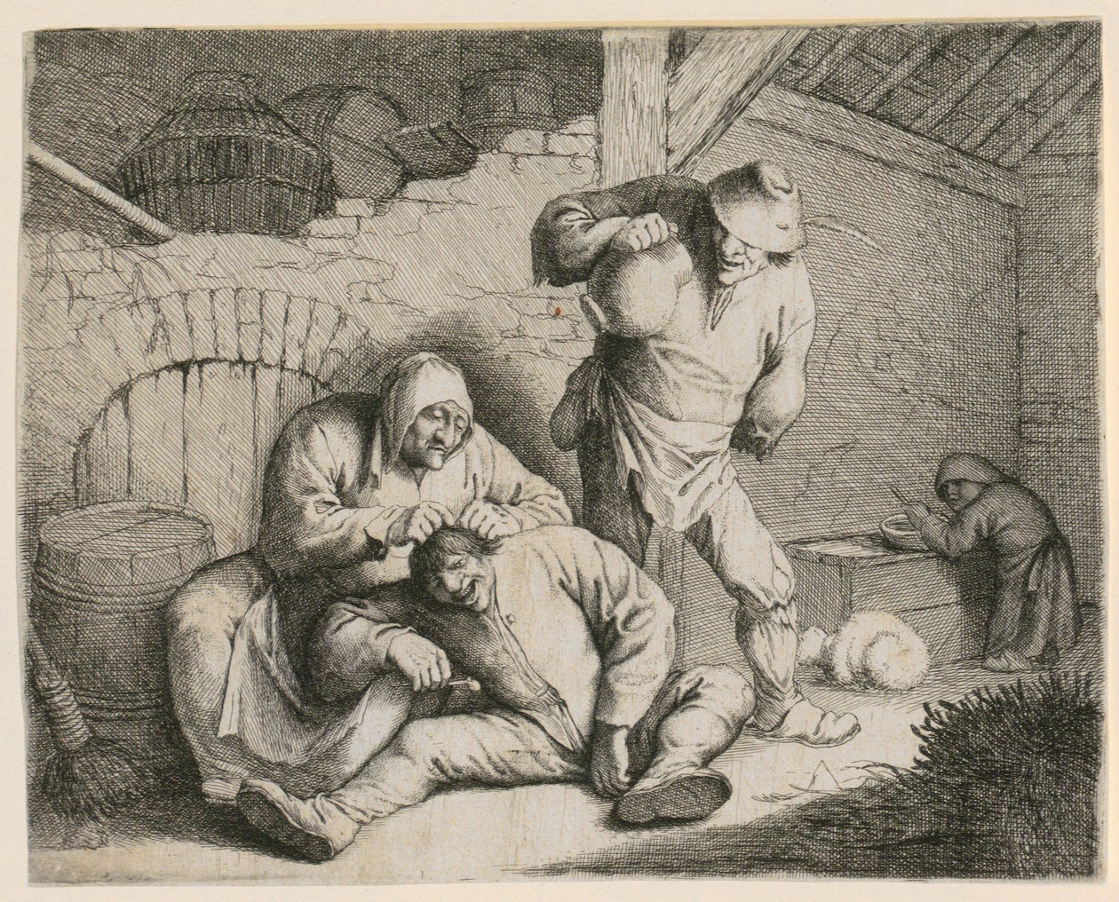 Tetűirtás alkotó: Adriaen van Ostade