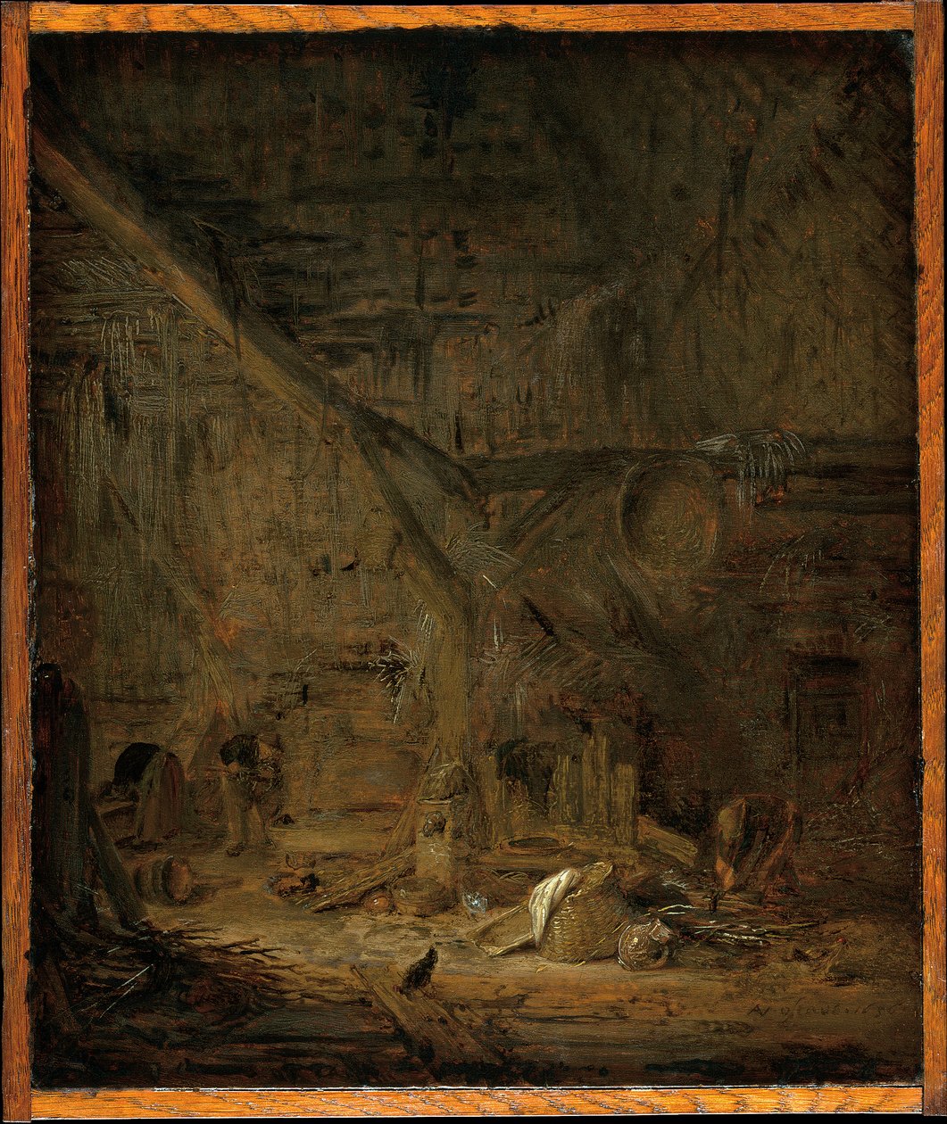 Egy pajta belseje alkotó: Adriaen van Ostade