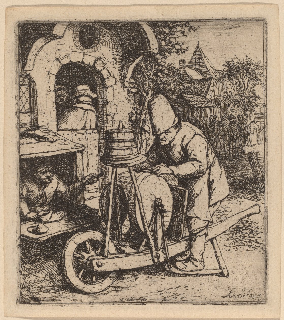 Késes daráló alkotó: Adriaen van Ostade