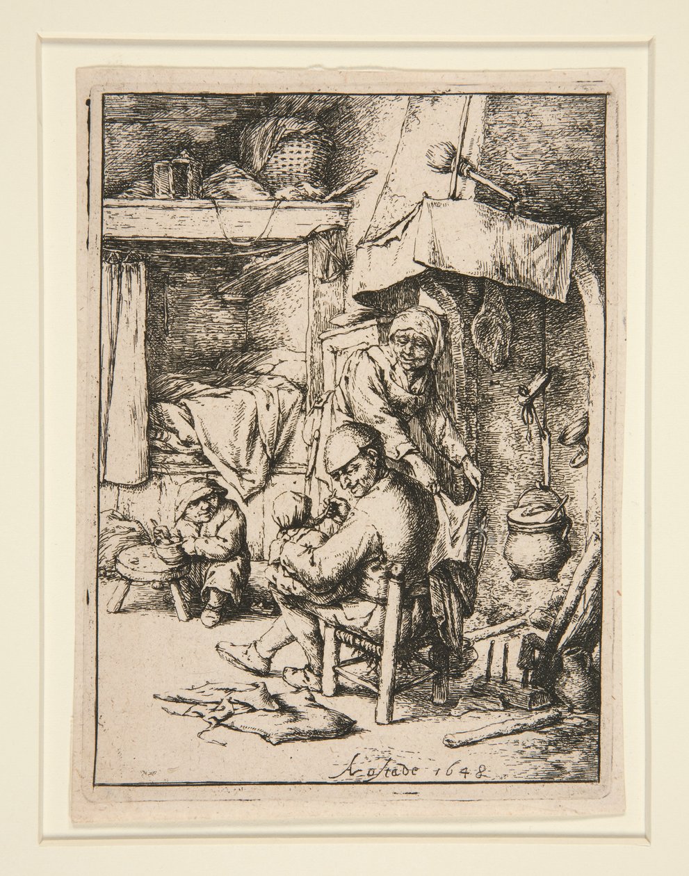 Le p?re de famille (a család apja) alkotó: Adriaen van Ostade