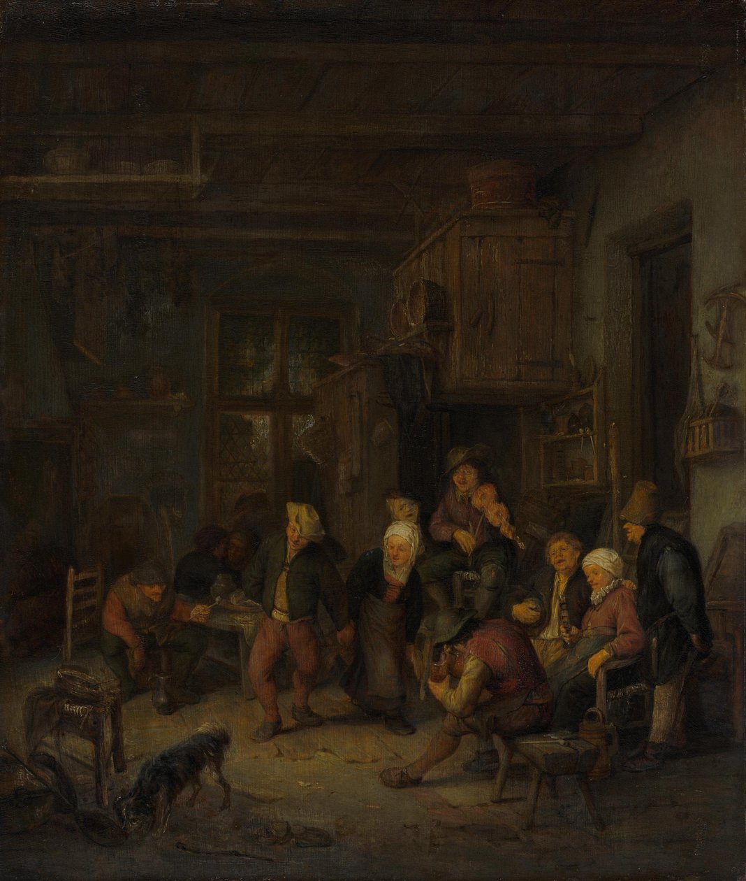 Vidám paraszti társaság alkotó: Adriaen van Ostade