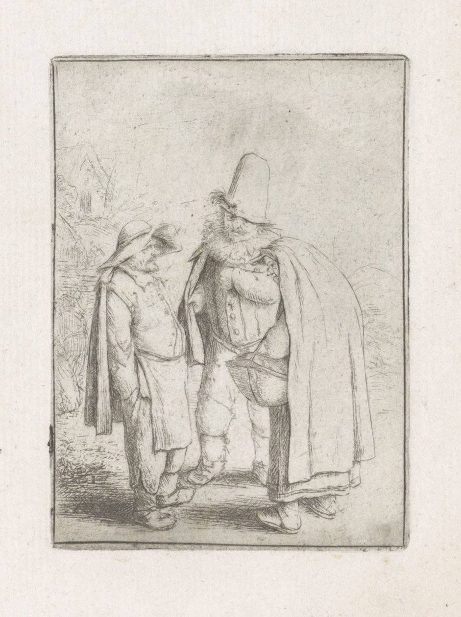 Redős gallérú férfi parasztpárral Három groteszk figura alkotó: Adriaen van Ostade