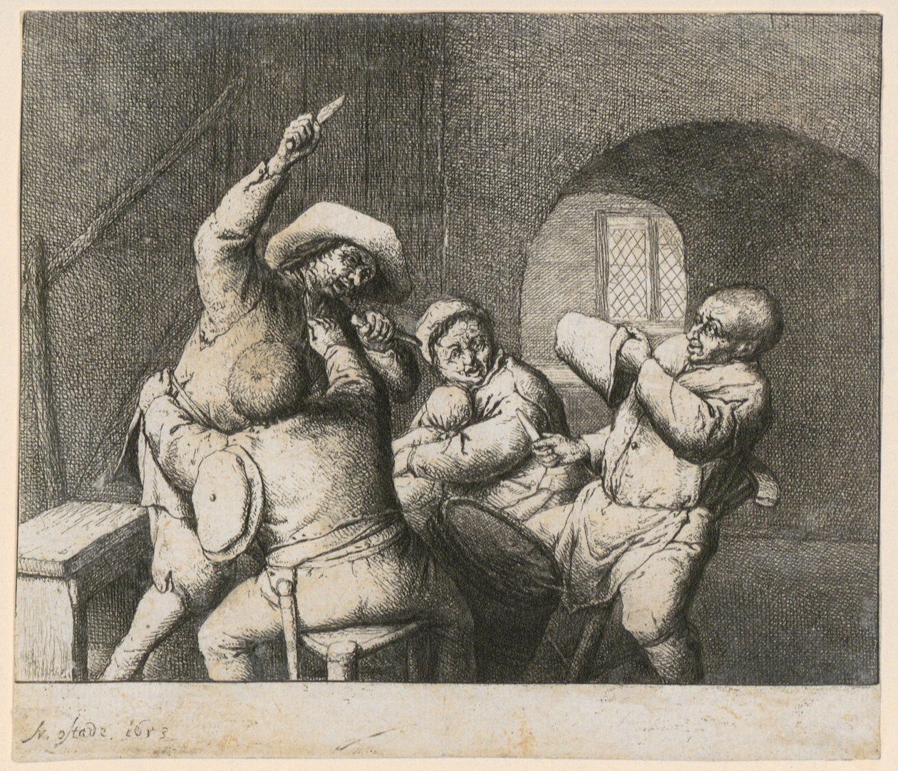 Késharc alkotó: Adriaen van Ostade