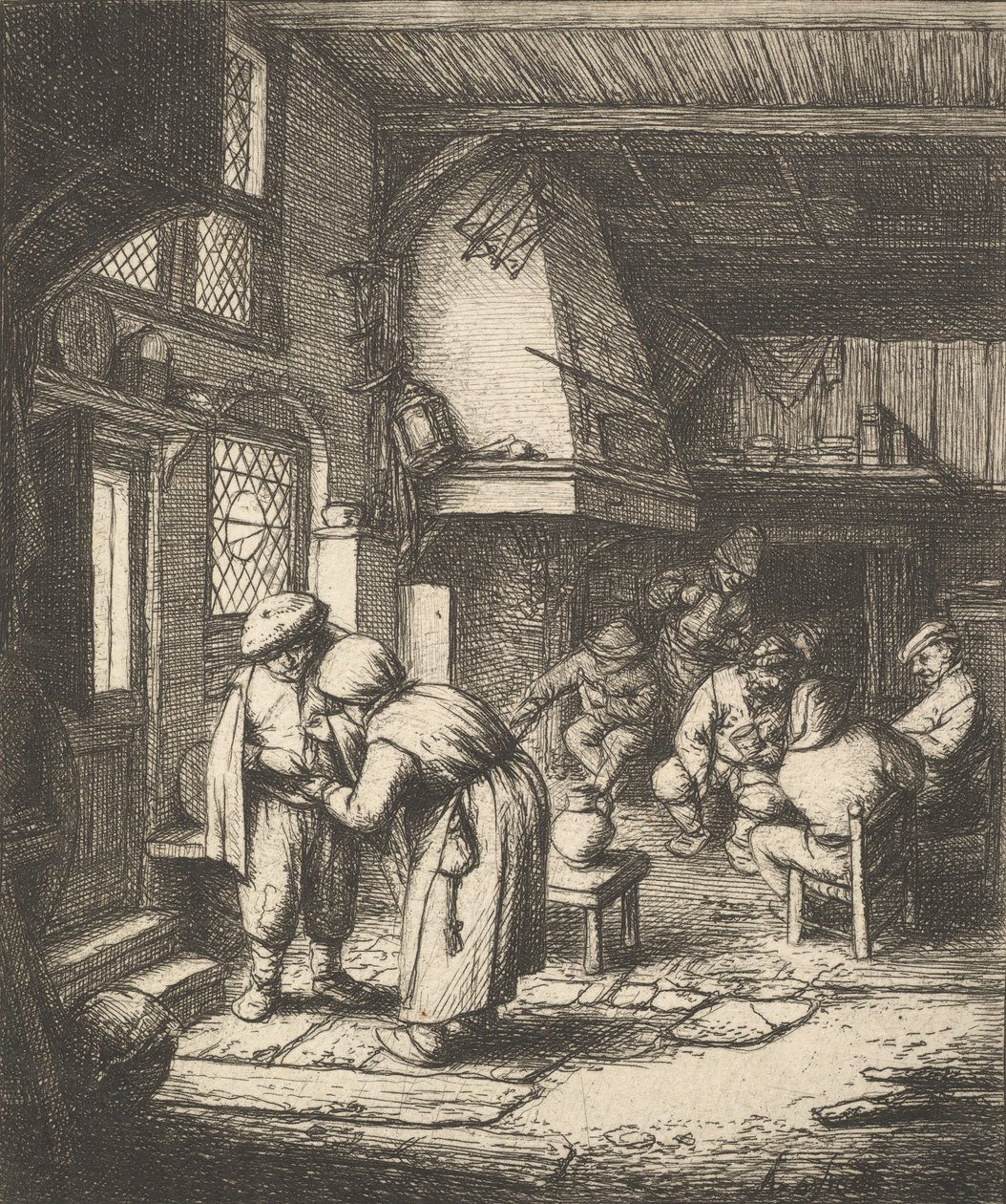 Számlát fizető paraszt, 1610-85. alkotó: Adriaen van Ostade