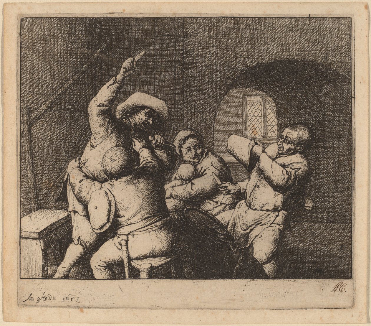 Parasztok viszálya alkotó: Adriaen van Ostade