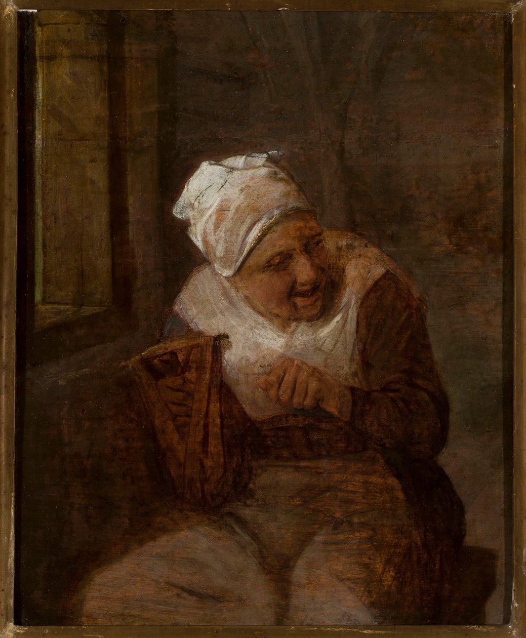 Ablaknál fonó nő alkotó: Adriaen van Ostade