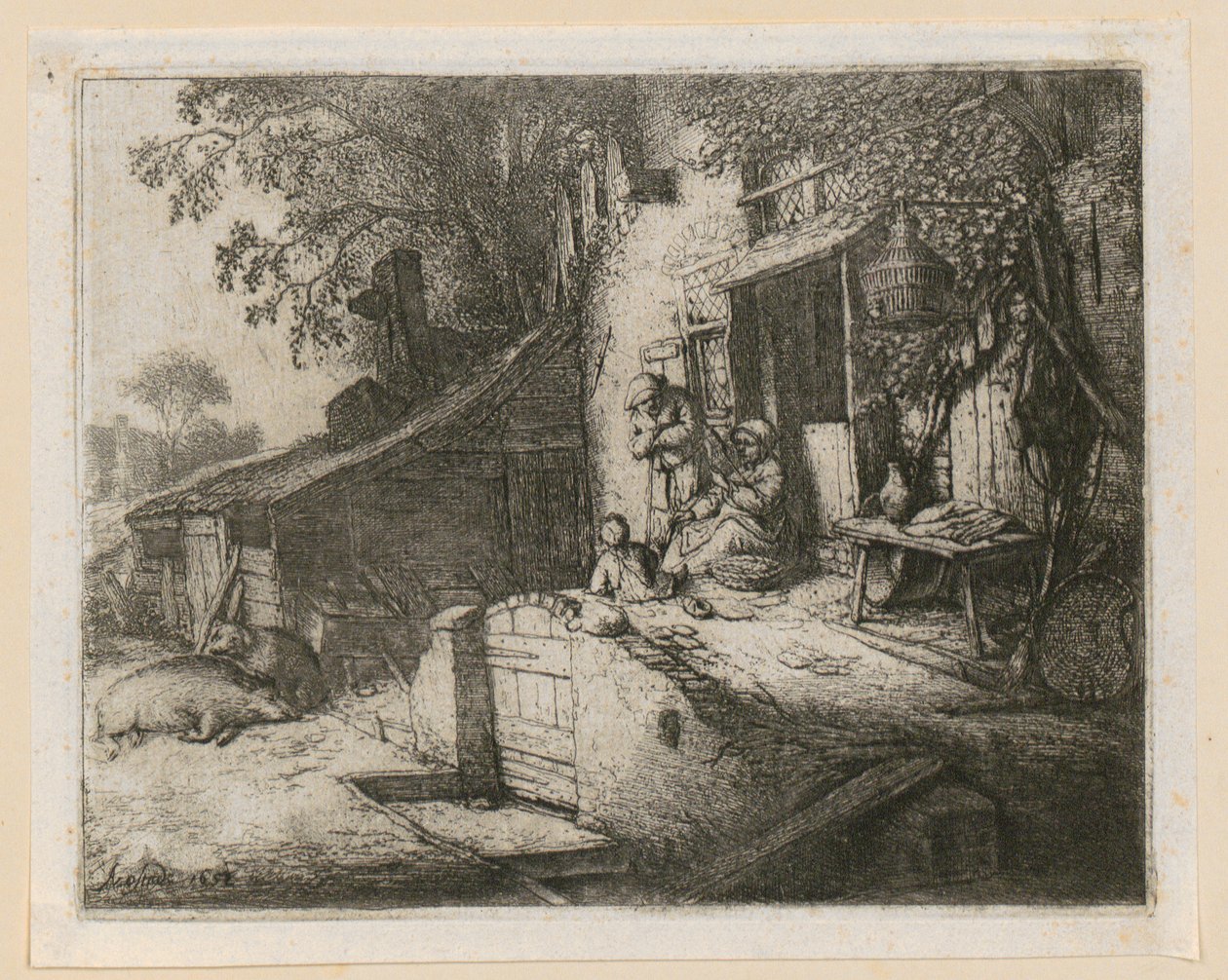 Fonónő alkotó: Adriaen van Ostade