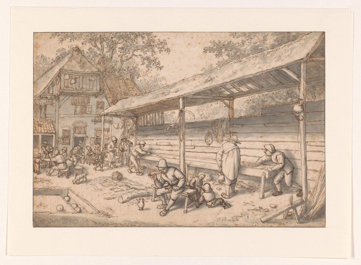 Tavern Games A klosbaan alkotó: Adriaen van Ostade