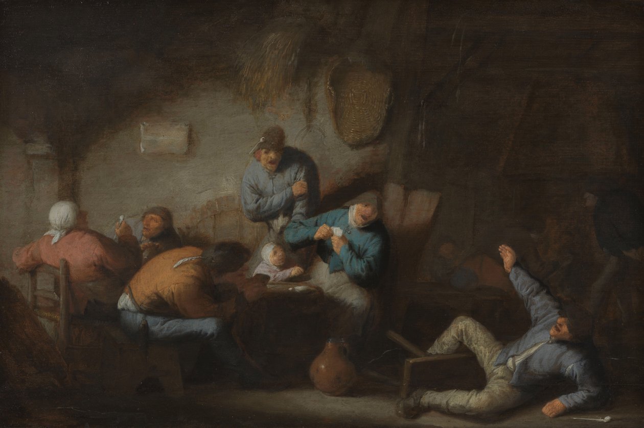 Kocsmajelenet alkotó: Adriaen van Ostade