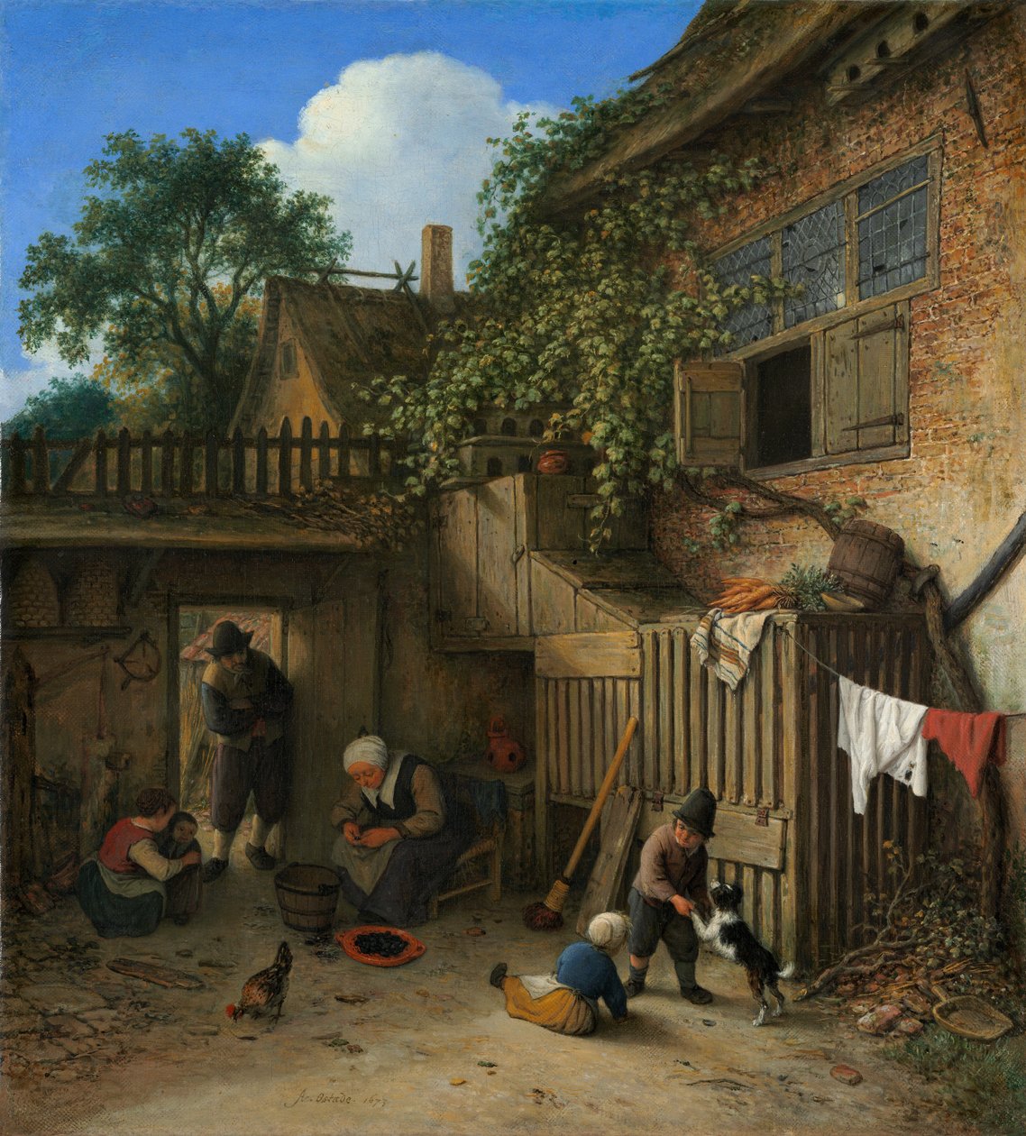 A házikó ajtóudvara alkotó: Adriaen van Ostade