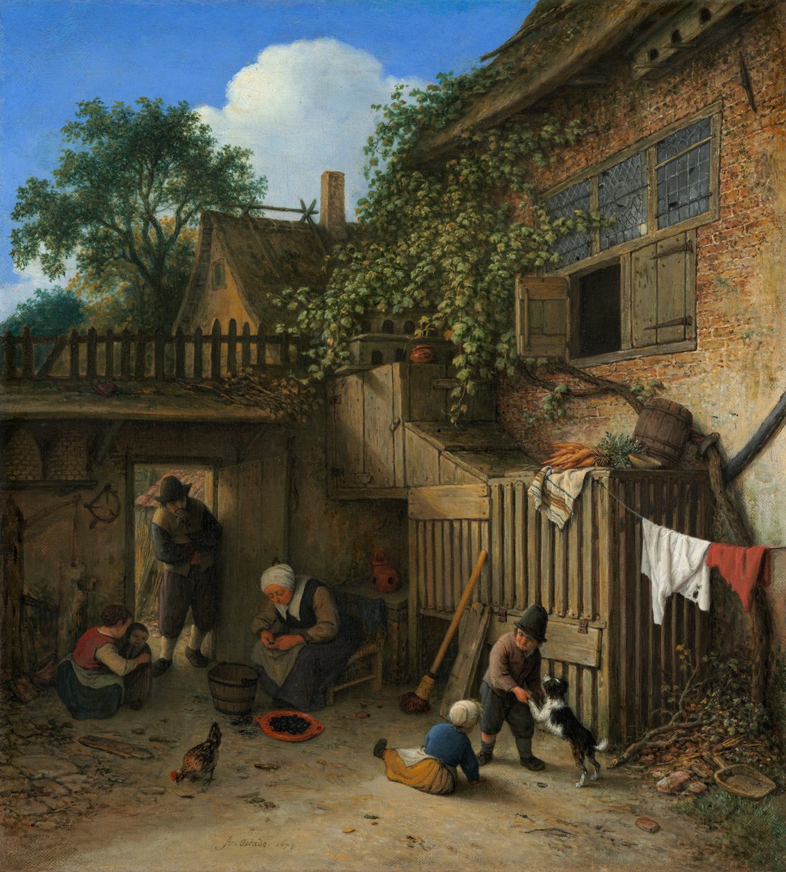 A házikó ajtaja, 1673. alkotó: Adriaen van Ostade