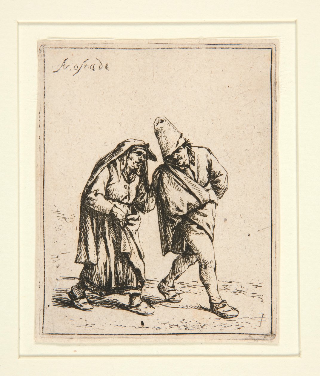 A pár séta alkotó: Adriaen van Ostade