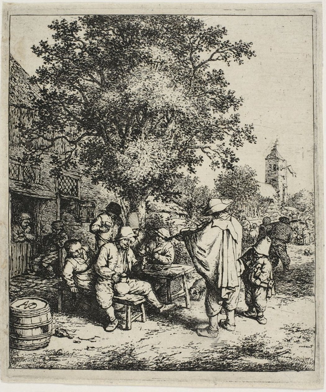 A hegedűs és a Hurdy-Gurdy Boy alkotó: Adriaen van Ostade