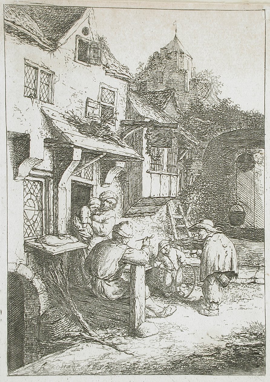 A púpos hegedűs alkotó: Adriaen van Ostade