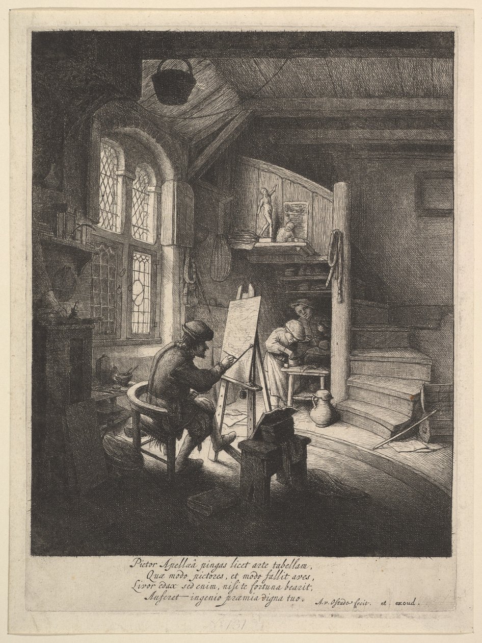 A festő alkotó: Adriaen van Ostade
