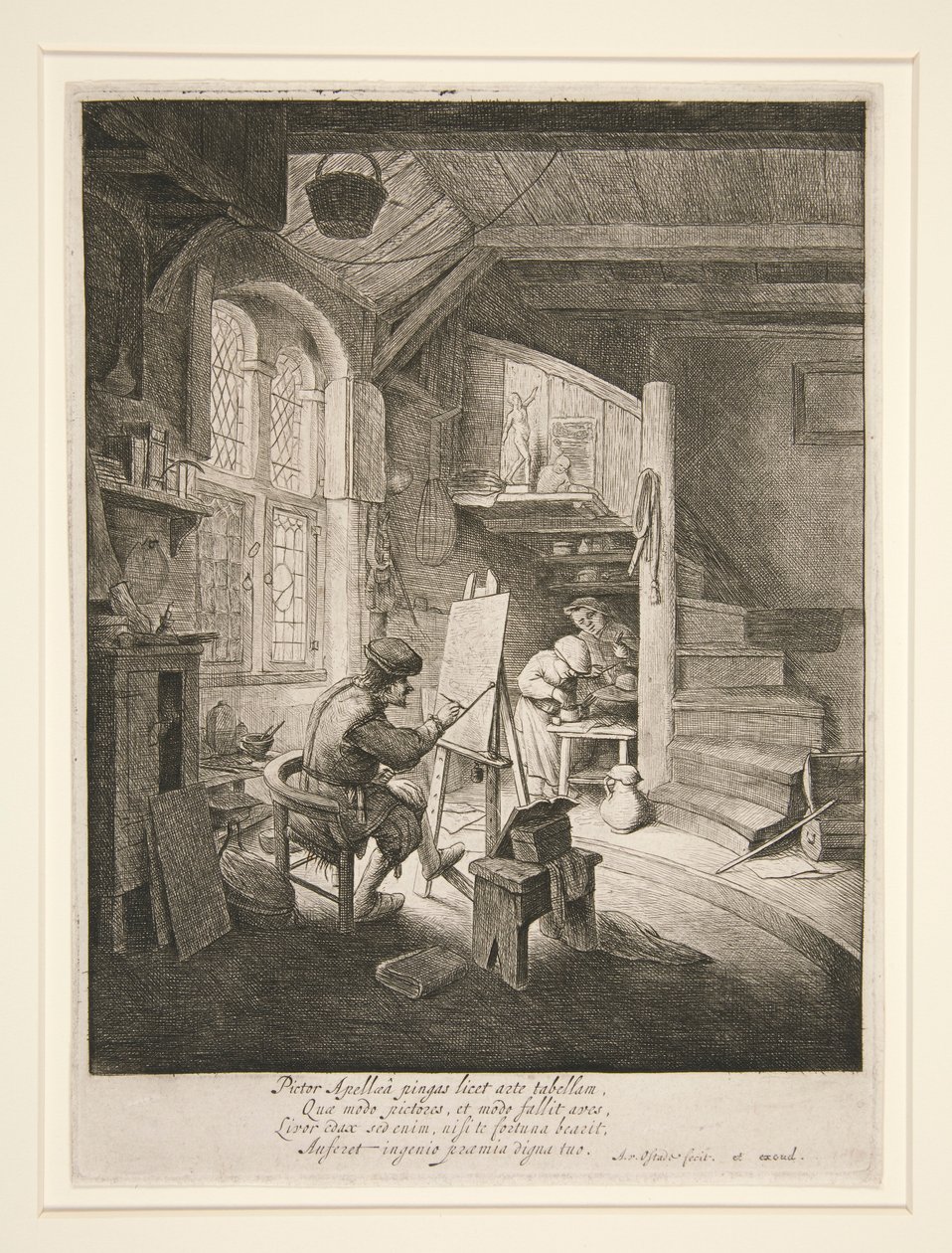 A festő műtermében alkotó: Adriaen van Ostade