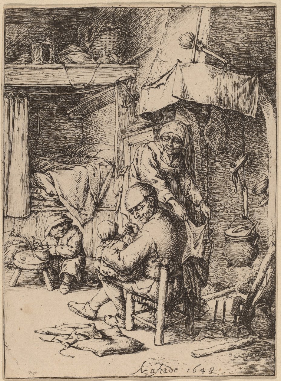 A Pater Familias alkotó: Adriaen van Ostade