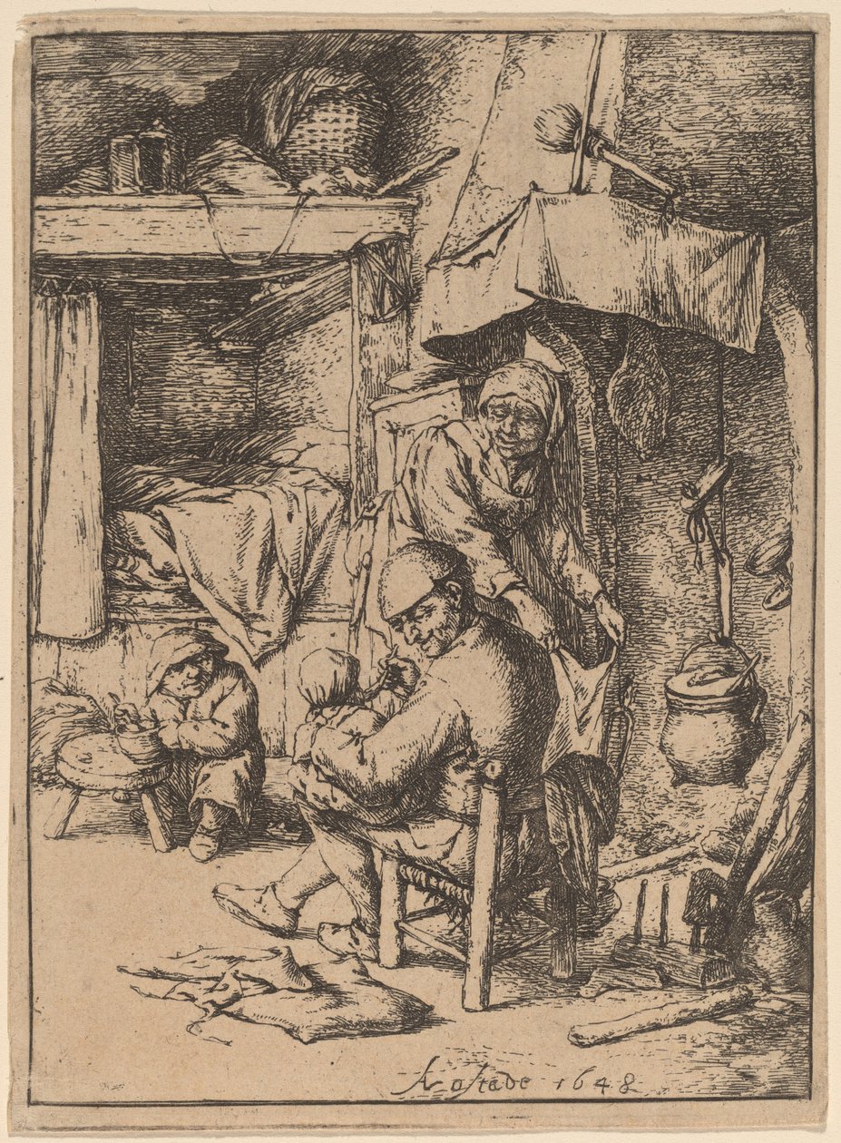 A Pater Familias alkotó: Adriaen van Ostade