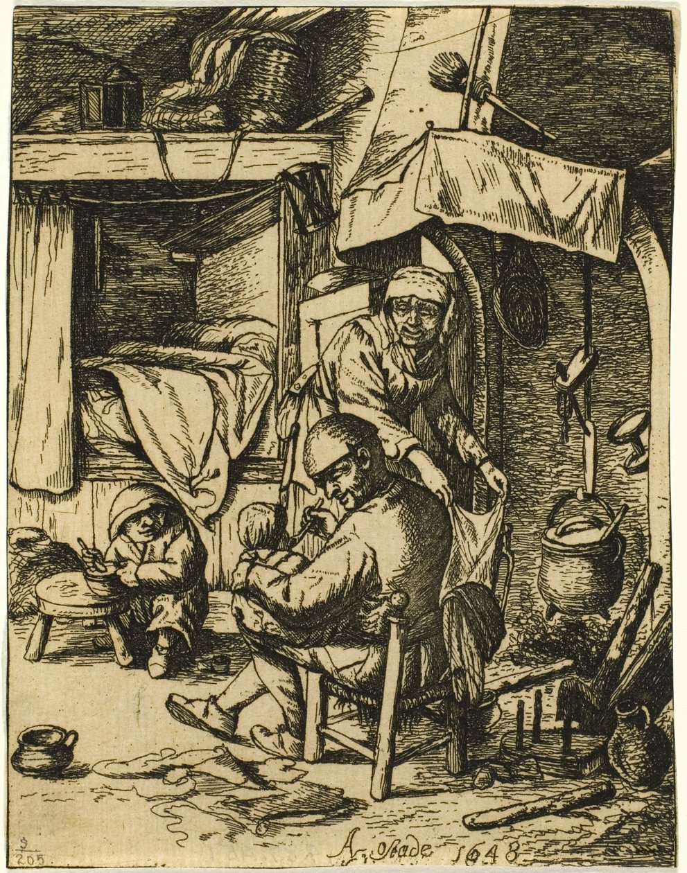 A Pater Familias alkotó: Adriaen van Ostade
